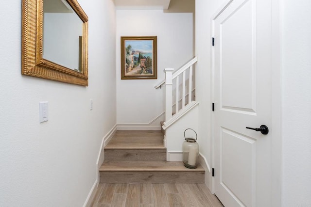 4336 Harbor Way Unit 1, Oceanside, CA 92056 - stairway with wood finished floors and baseboards