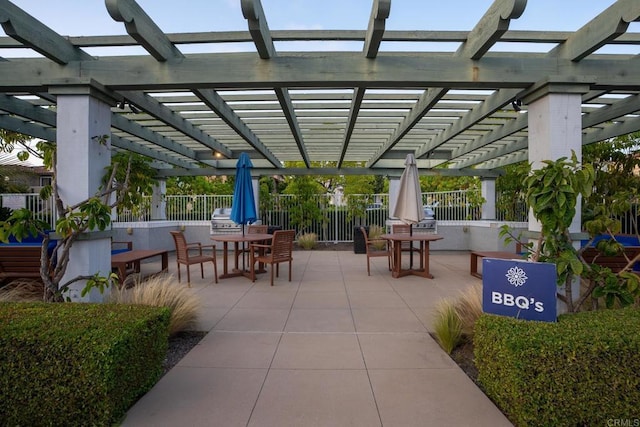 4336 Harbor Way Unit 1, Oceanside, CA 92056 - view of patio / terrace featuring a pergola and outdoor dining space