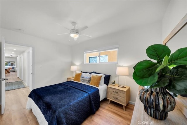 14508 Burin Ave, Lawndale, CA 90260 - bedroom with multiple windows, wood finished floors, and ceiling fan