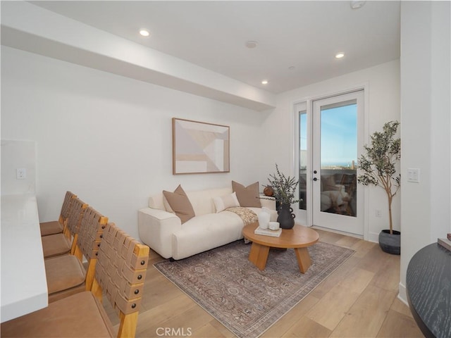 402 W Grand Ave Unit 101, Grover Beach, CA 93433 - living room with light wood-style flooring and recessed lighting