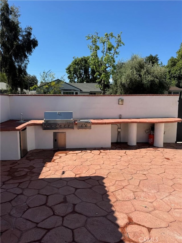 5230 Seville Ave, Encino, CA 91436 - view of patio featuring area for grilling and a sink
