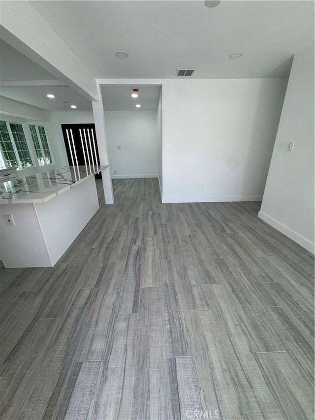 5230 Seville Ave, Encino, CA 91436 - empty room with wood finished floors and recessed lighting