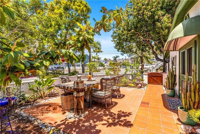 24932 La Cresta Dr, Dana Point, CA 92629 - view of patio featuring outdoor dining space and a gate