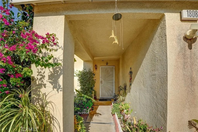 1808 Cave St, Redlands, CA 92374 - property entrance featuring stucco siding