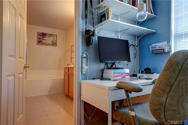 1808 Cave St, Redlands, CA 92374 - home office featuring light tile patterned floors