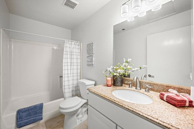 4265 Spoon Bill Way, Oceanside, CA 92057 - full bath featuring vanity, shower / bath combo with shower curtain, and tile patterned floors