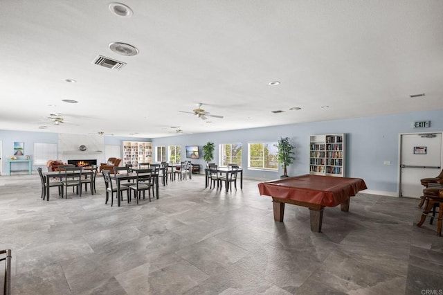4265 Spoon Bill Way, Oceanside, CA 92057 - game room with ceiling fan, pool table, and recessed lighting