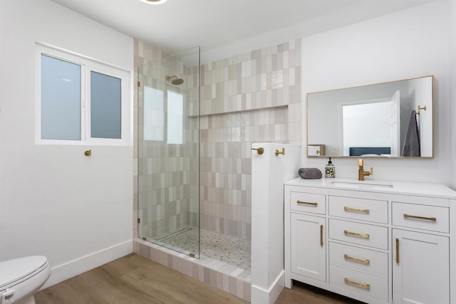 4576 Mariners Bay, Oceanside, CA 92057 - bathroom with walk in shower, wood finished floors, and vanity