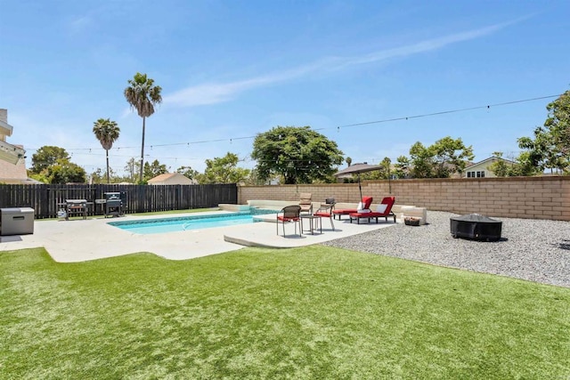 4576 Mariners Bay, Oceanside, CA 92057 - view of pool with a patio, a fire pit, and a fenced backyard
