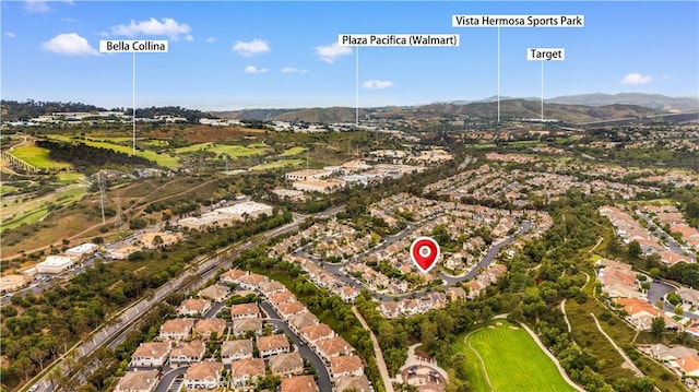 2 Corte Arbertura, San Clemente, CA 92673 - aerial overview of property's location with mountains and nearby suburban area
