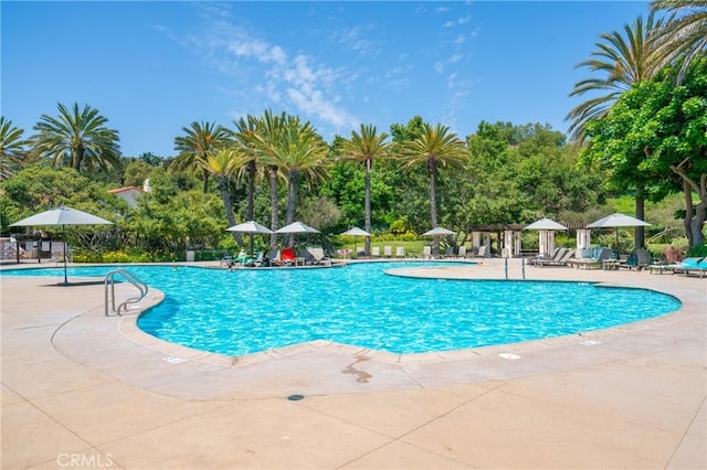 2 Corte Arbertura, San Clemente, CA 92673 - community pool with a patio and view of wooded area