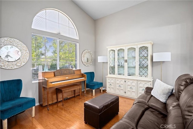 17733 Willow Dr, Riverside, CA 92503 - living area with light wood finished floors and high vaulted ceiling