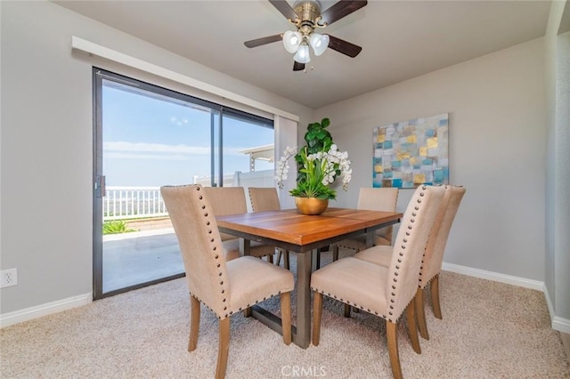 1229 Porto Grande Unit 4, Diamond Bar, CA 91765 - dining space featuring light colored carpet and a ceiling fan