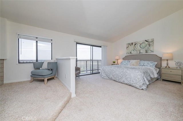 1229 Porto Grande Unit 4, Diamond Bar, CA 91765 - carpeted bedroom featuring lofted ceiling and access to exterior