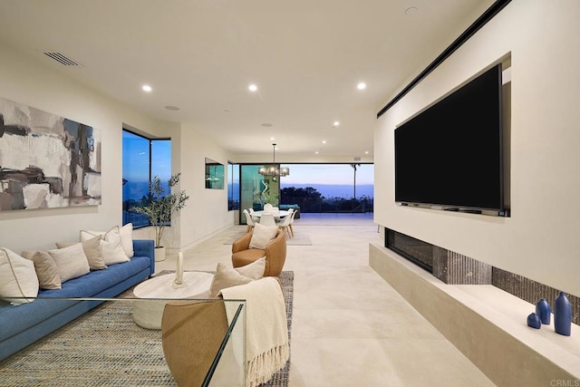537 N Granados Ave, Solana Beach, CA 92075 - living area featuring recessed lighting and a chandelier