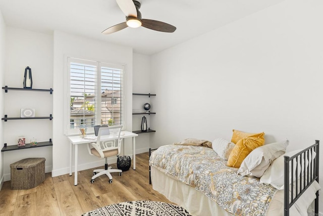 6774 Caurina Ct, Carlsbad, CA 92011 - bedroom with wood finished floors and ceiling fan