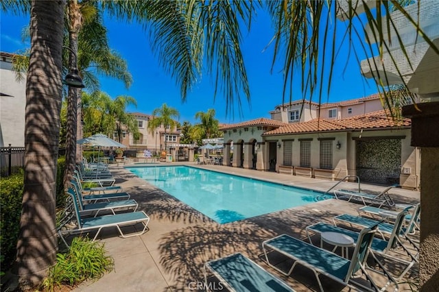 8036 Picasso, Stanton, CA 90680 - community pool with a patio area