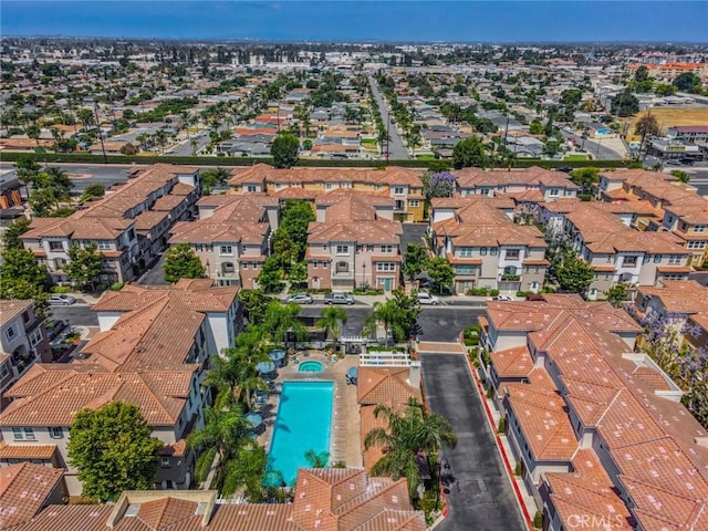 8036 Picasso, Stanton, CA 90680 - aerial view of residential area with a pool