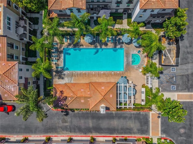 8036 Picasso, Stanton, CA 90680 - aerial view of a pool