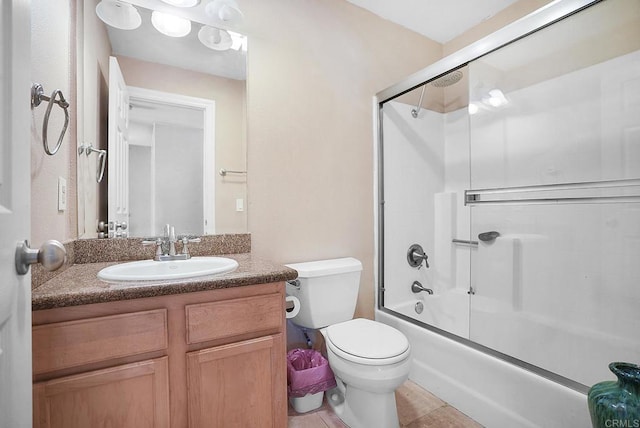 3665 Grove St Unit 271, Lemon Grove, CA 91945 - full bath with vanity, shower / bath combination with glass door, and tile patterned floors