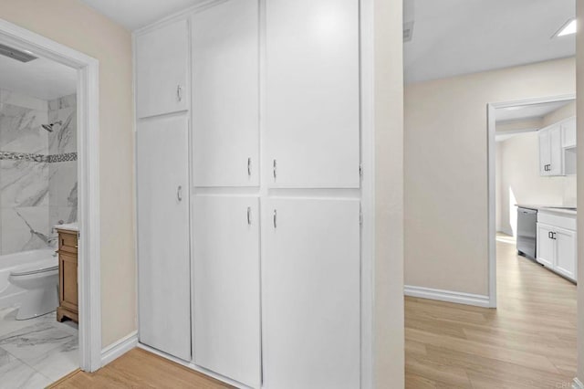 8649 Lake Murray Blvd Unit 4, San Diego, CA 92119 - corridor with light wood-type flooring