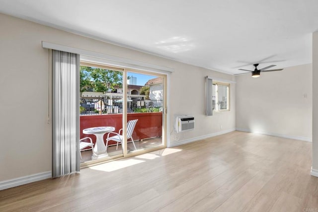 8649 Lake Murray Blvd Unit 4, San Diego, CA 92119 - living area featuring wood finished floors and ceiling fan