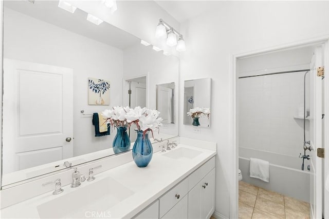 112 Velvet Leaf, Irvine, CA 92620 - bathroom featuring double vanity, tile patterned floors, and  shower combination