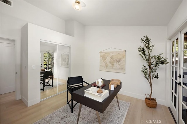 45 Oaktree Ln, Rolling Hills Estates, CA 90274 - office space with light wood-style flooring, plenty of natural light, and french doors