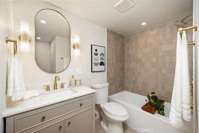 45 Oaktree Ln, Rolling Hills Estates, CA 90274 - bathroom featuring vanity,  shower combination, and recessed lighting