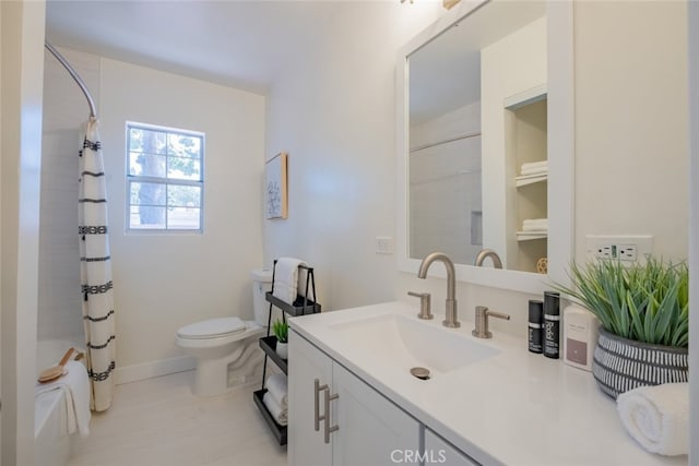 6535 Comanche Ave, Winnetka, CA 91306 - full bathroom with vanity and shower / bathtub combination with curtain