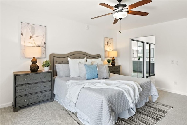 560 N Brea Blvd Unit 24, Brea, CA 92821 - carpeted bedroom featuring ceiling fan and ensuite bathroom