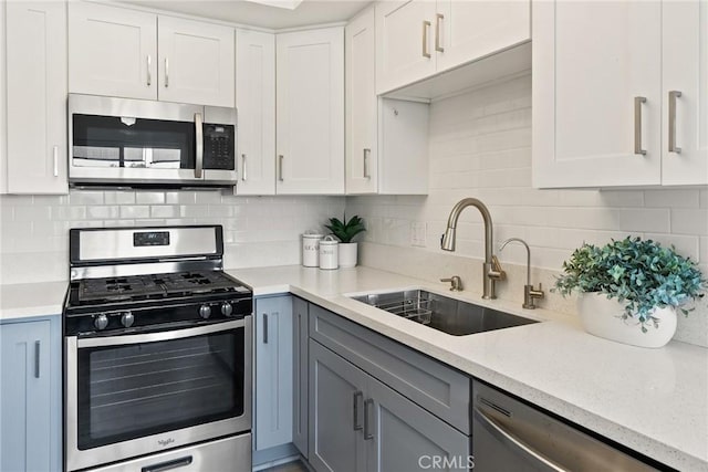 560 N Brea Blvd Unit 24, Brea, CA 92821 - kitchen featuring appliances with stainless steel finishes, white cabinets, and tasteful backsplash