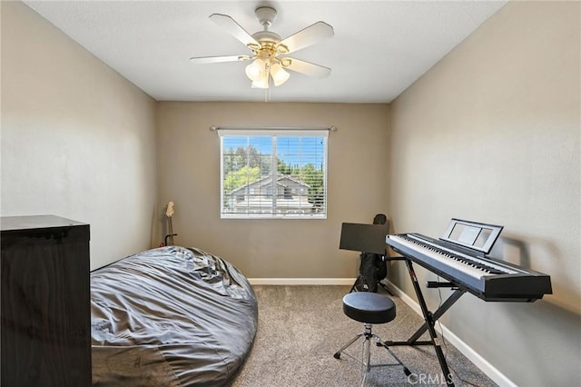 31397 Heitz Ln, Temecula, CA 92591 - carpeted bedroom with baseboards and a ceiling fan