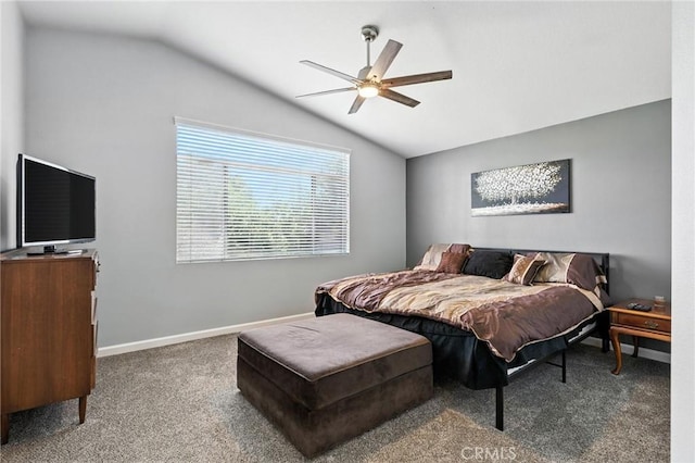 31397 Heitz Ln, Temecula, CA 92591 - bedroom with lofted ceiling, carpet, and ceiling fan