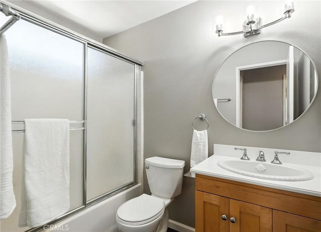 31397 Heitz Ln, Temecula, CA 92591 - bathroom featuring vanity and bath / shower combo with glass door