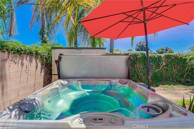 1332 Carew St, San Dimas, CA 91773 - view of patio / terrace with a hot tub
