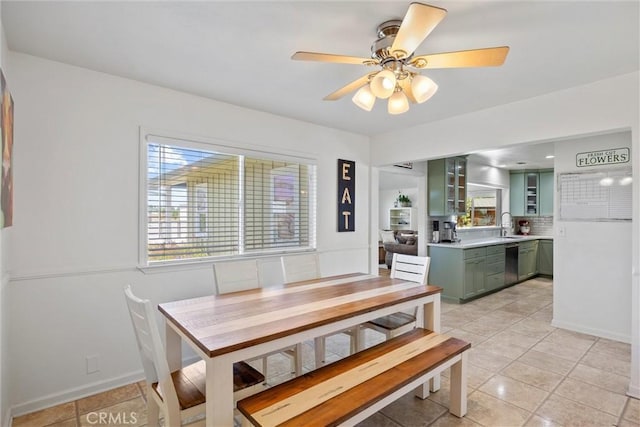 4187 County Road M, Orland, CA 95963 - dining room featuring light tile patterned flooring and a ceiling fan