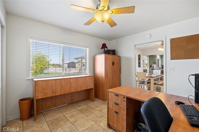 4187 County Road M, Orland, CA 95963 - office area with ceiling fan and light tile patterned floors