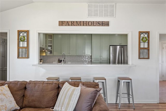 4187 County Road M, Orland, CA 95963 - living room featuring vaulted ceiling and wood finished floors