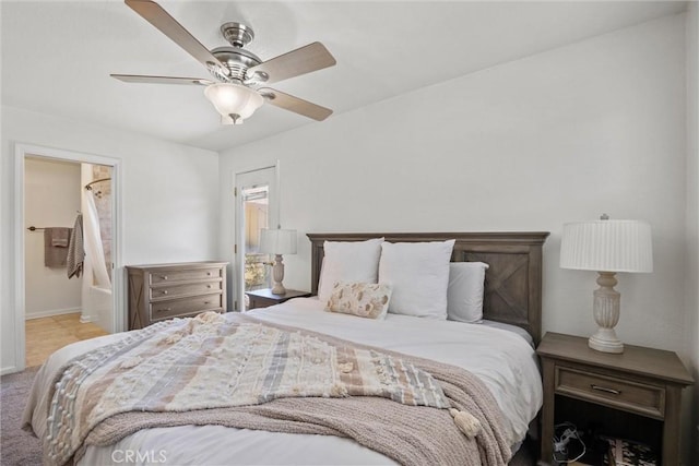 4187 County Road M, Orland, CA 95963 - bedroom featuring carpet flooring, ceiling fan, and ensuite bathroom