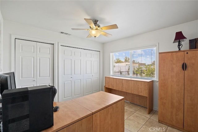 4187 County Road M, Orland, CA 95963 - office area with a ceiling fan and light tile patterned floors