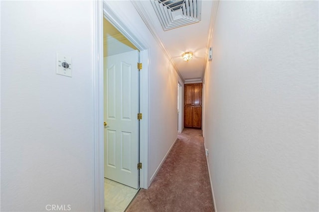 53235 Finegold Creek Ct, North Fork, CA 93643 - hallway featuring light colored carpet and crown molding
