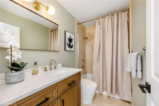 417 Vista Suerte, Newport Beach, CA 92660 - full bathroom with vanity and shower / bath combo