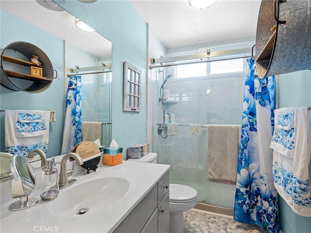 21756 Tussing Ranch Rd, Apple Valley, CA 92308 - full bath featuring a stall shower and vanity
