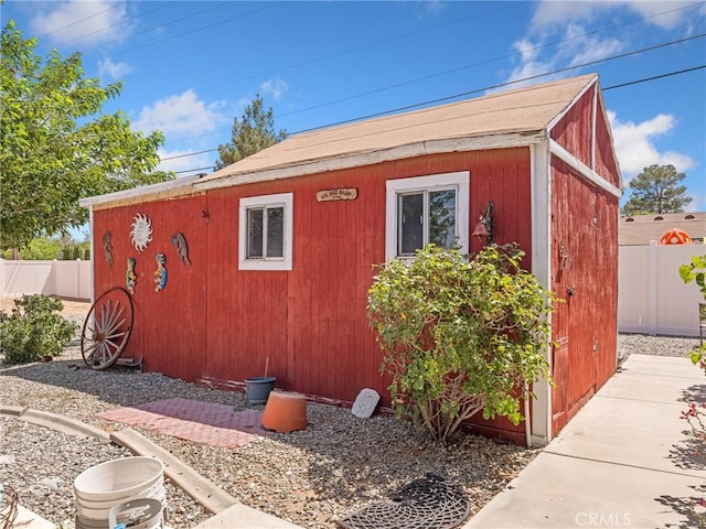 21756 Tussing Ranch Rd, Apple Valley, CA 92308 - view of outbuilding featuring a fenced backyard