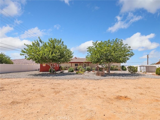 21756 Tussing Ranch Rd, Apple Valley, CA 92308 - view of yard with a storage unit