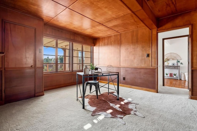 5038 Hastings Rd, San Diego, CA 92116 - carpeted office with wooden ceiling and wood walls