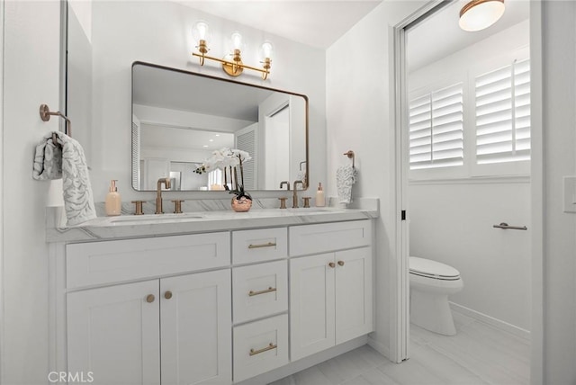 430 Kiolstad Dr, Placentia, CA 92870 - full bath with double vanity and marble finish floors