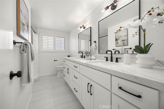 430 Kiolstad Dr, Placentia, CA 92870 - full bathroom featuring double vanity and a shower with shower curtain