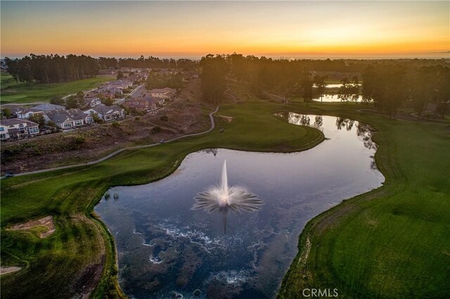 1849 Eucalyptus Rd, Nipomo, CA 93444 - aerial view at dusk of a water view, a residential view, and golf course view